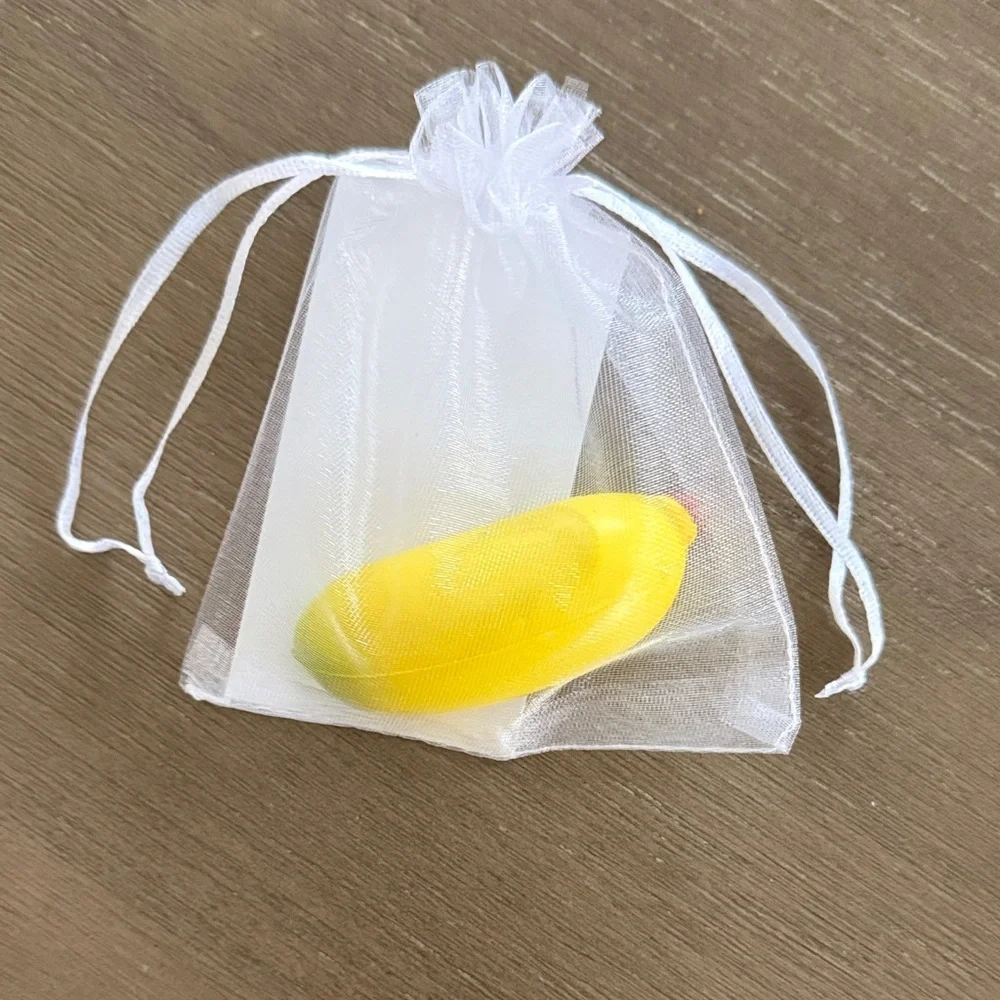 Cheerful Yellow Banana Stress Toy with Gift Bag